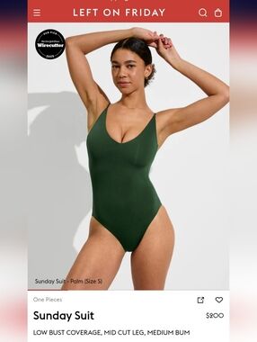 Left On Friday One Piece Swimsuit Sunday Suit Size Small Tall